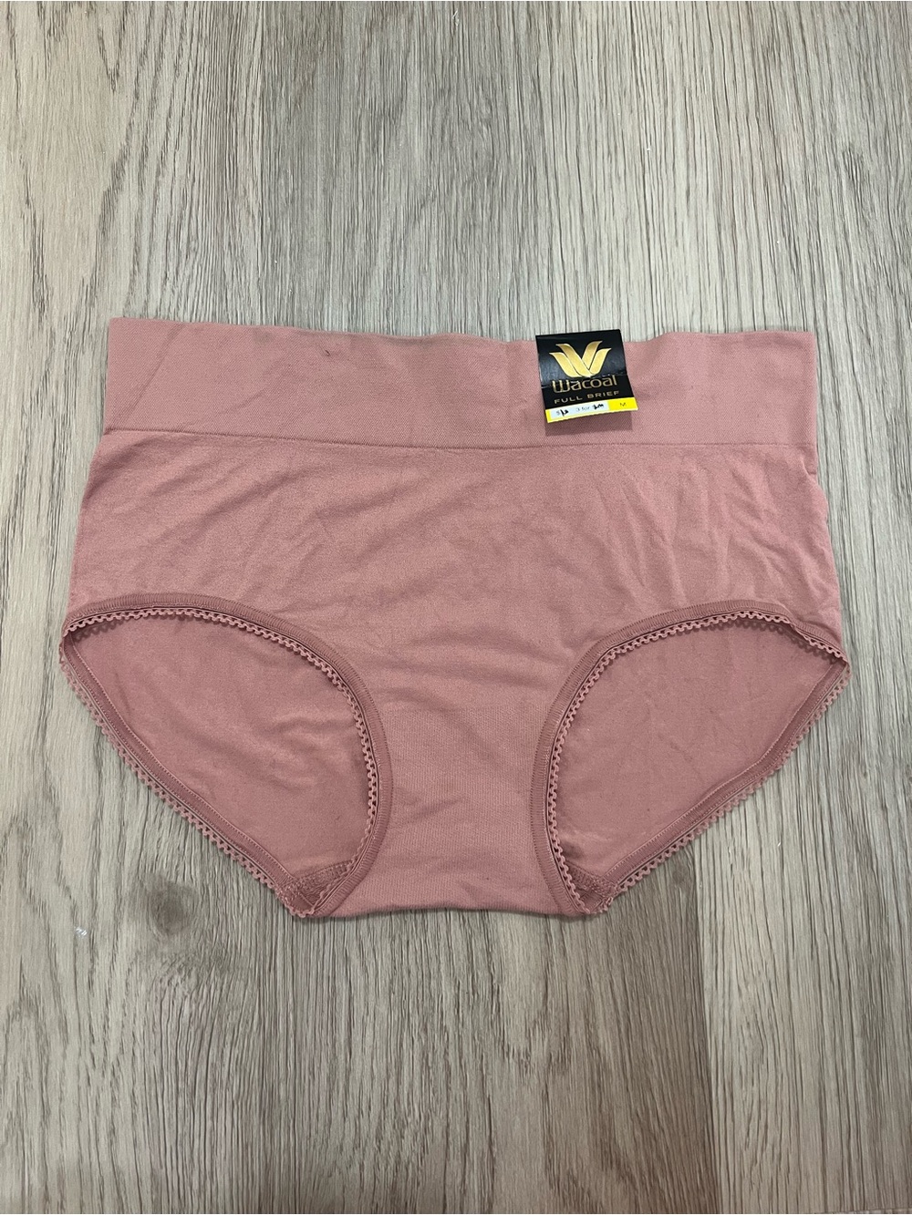 Wacoal Feeling Flexible Full Brief Panty M Burlwood Seamless Stretch NWT 875332